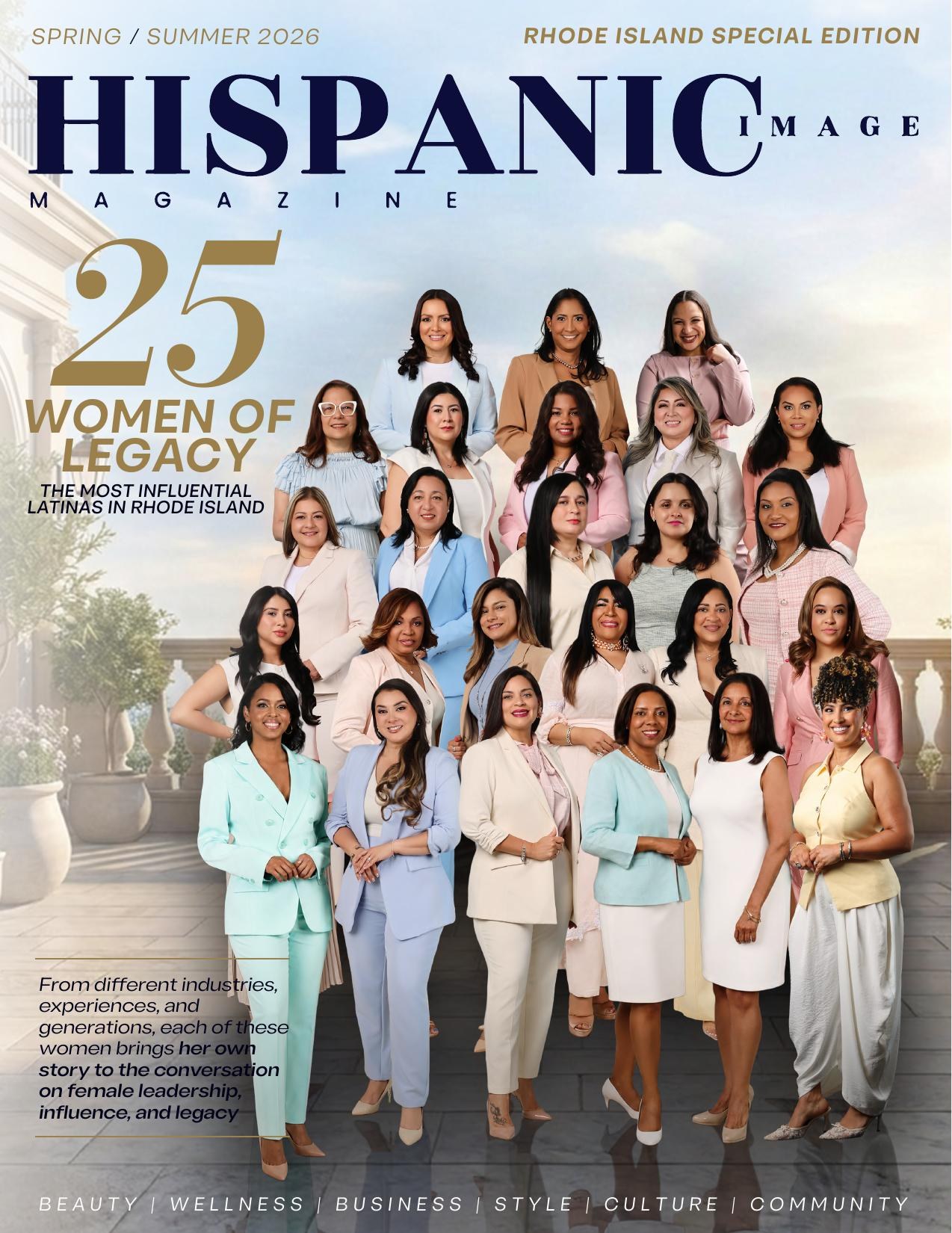 Cover of the Spring / Summer 2026 — Rhode Island Special Edition edition of Hispanic Image Magazine
